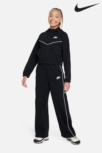 Nike Black Zip Through Wide Leg Tracksuit (D60247) | £73