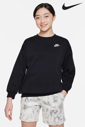 Nike Black Oversized Club Fleece Sweatshirt (D60258) | £38