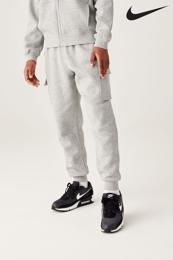 Nike yellow Grey Club Fleece Cargo Joggers (D60279) | £45