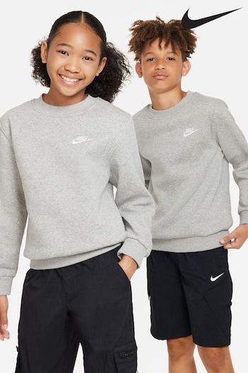 Nike Grey Club Fleece Sweatshirt (D60284) | £38