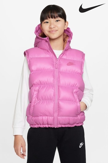 Nike weight Pink Therma Fit Padded Water Repellent Gilet (D60309) | £70