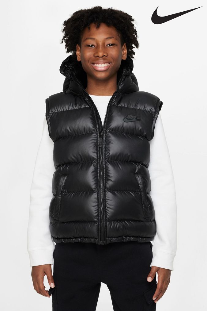 Nike Black Therma- FIT Water Repellent Padded Synthetic Fill Gilet (D60311) | £70