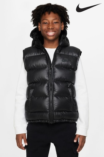 Nike hustle Black Therma- FIT Water Repellent Padded Synthetic Fill Gilet (D60311) | £70