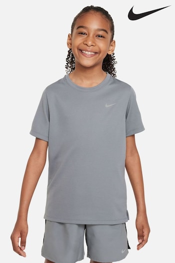 Nike Grey Dri-FIT Miler T-Shirt (D60331) | £25