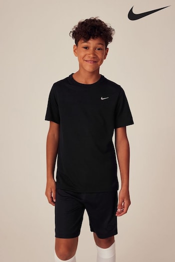 Nike Black Dri-FIT Miler T-Shirt (D60332) | £25