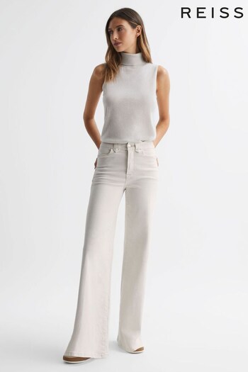 Reiss Off White Good American Palazzo Stretch Jeans (D60344) | £138