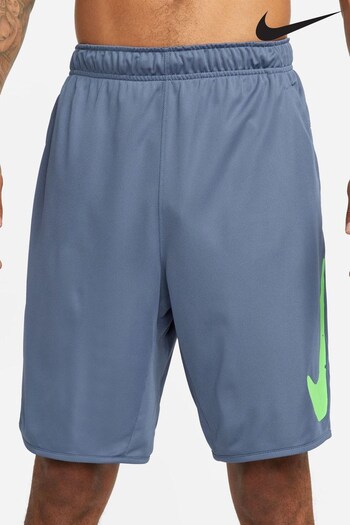 Nike Blue Dri-FIT Totality Studio 9" Unlined Knit Fitness Shorts (D60353) | £38