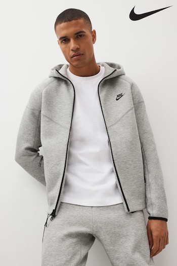 Nike Grey Tech Fleece Full Zip Hoodie (D60357) | £110
