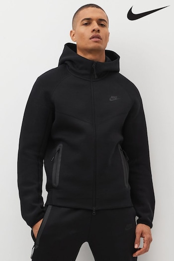 Nike Black Tech Fleece Full Zip Hoodie (D60358) | £110
