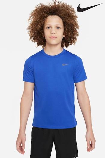 Nike classic Blue Dri-Fit Miler T-Shirt (D60383) | £25