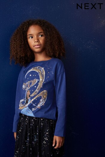 Blue Disney Wish Asha Long Sleeve T-Shirt (3-16yrs) (D60390) | £15 - £20