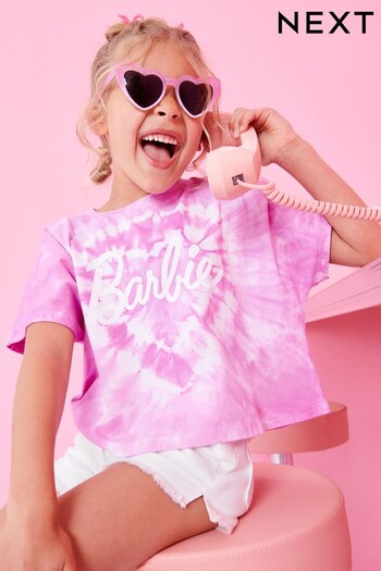 Pink Tie Dye Barbie Boxy License T-Shirt (3-16yrs) (D60391) | £14 - £19
