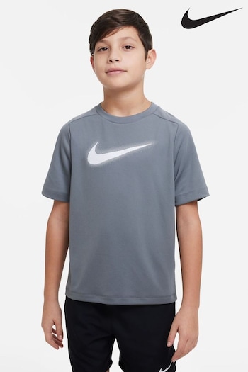 Nike Grey Dri-FIT Multi Graphic Training T-Shirt (D60544) | £20