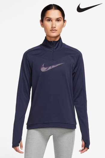 Nike Purple Dri-FIT Swoosh Half-Zip Running Top (D60550) | £28
