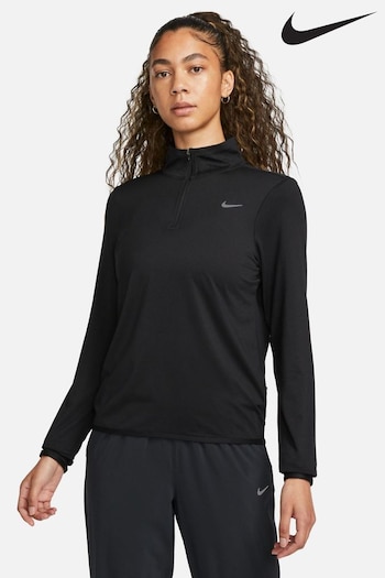 Nike Black Swift Element Dri-FIT UV Half Zip Running Top (D60560) | £60
