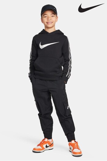 Nike Black Sportswear Repeat Fleece Overhead Hoodie (D60589) | £50