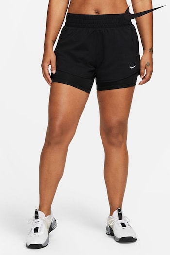 Nike Black Dri-FIT One Mid-Rise 3" 2-in-1 Shorts (D60613) | £40