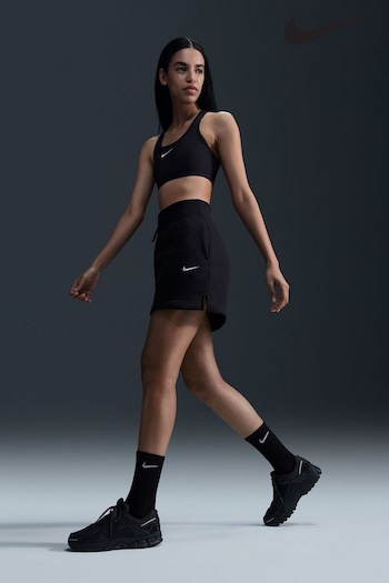Nike Black Dri-FIT Medium Swoosh Support Padded Bra (D60628) | £38