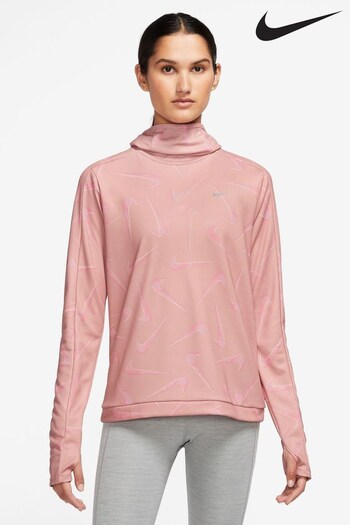 Nike Pink Swoosh Print Pacer Hooded Jacket (D60642) | £45