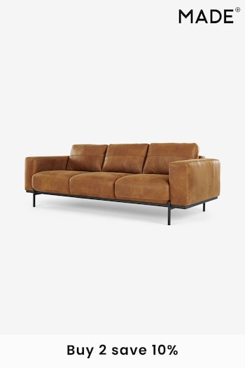 MADE.COM Tan Brown Jarrod 3 Seater Sofa (D60705) | £1,599