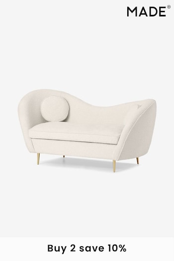 MADE.COM Soft Boucle Paper White Kooper 2 Seater Sofa (D60710) | £975