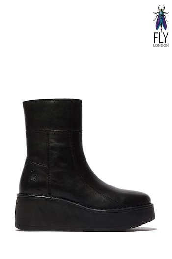 Fly London Hann Black Boots (D60891) | £150