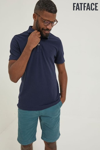 FatFace Blue Pique Polo Shirt (D61014) | £35