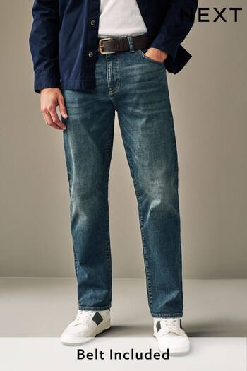 Blue Tint Straight Belted Authentic Jeans hem (D61058) | £45