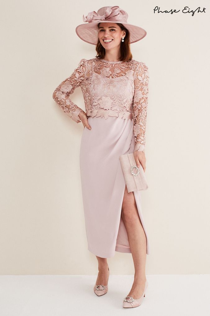 Phase Eight Pink Adeline Double Layer Maxi Dress (D61085) | £189