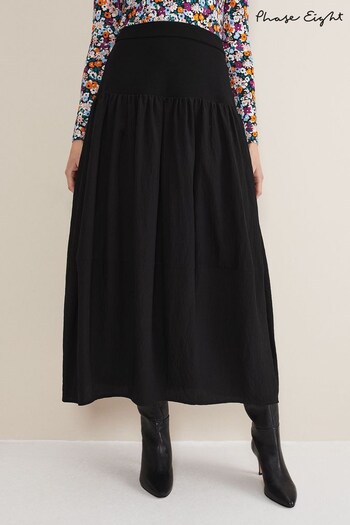 Phase Eight Laina Yoke Black Skirt (D61095) | £79