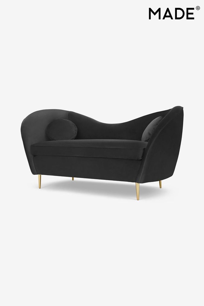 Next shop black sofa