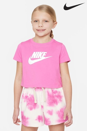 Nike Pink Futura Cropped T-Shirt (D61116) | £20