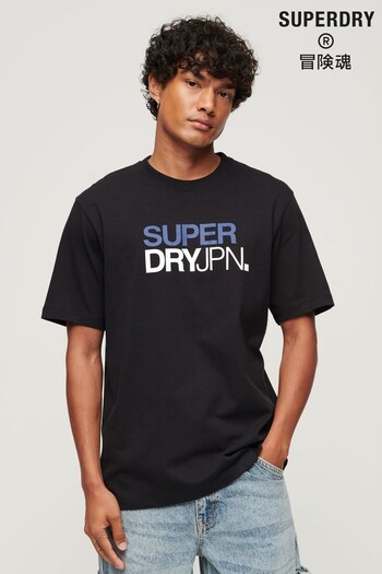 Superdry Black Sportswear Logo Loose T-Shirt (D61292) | £27