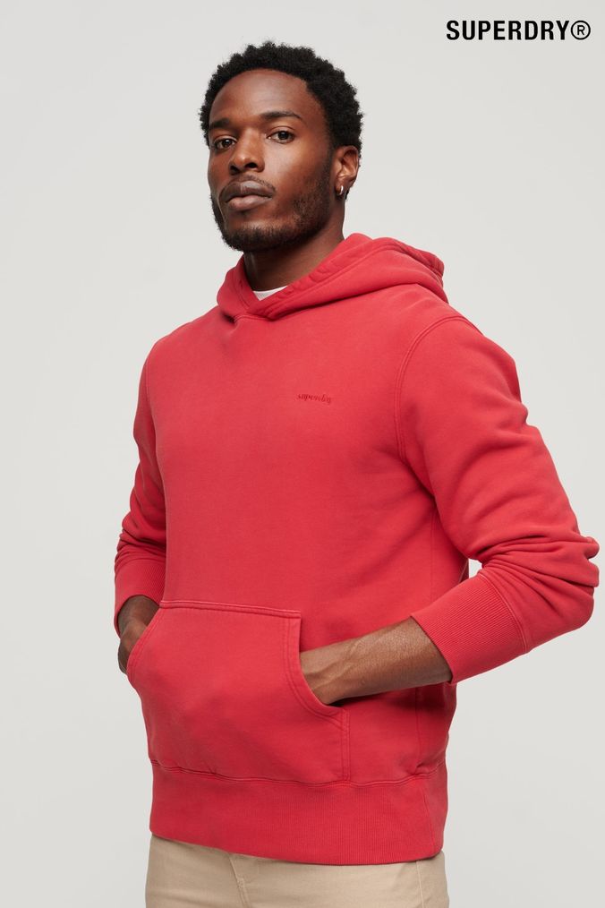 Superdry red hoodie mens new arrivals
