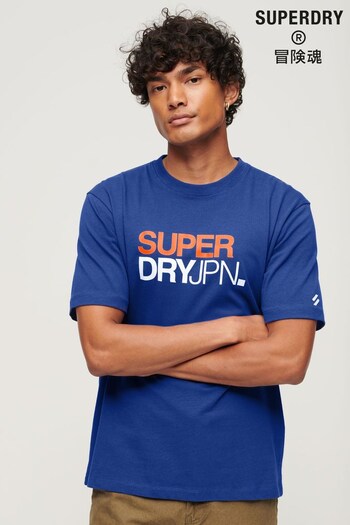 Superdry Blue Sportswear Logo Loose T-Shirt (D61315) | £27