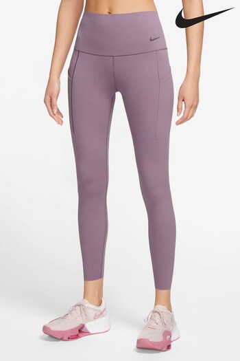 Nike Lilac Purple Premium Universa Medium-Support High-Waisted 7/8 Leggings with Pockets (D61328) | £90