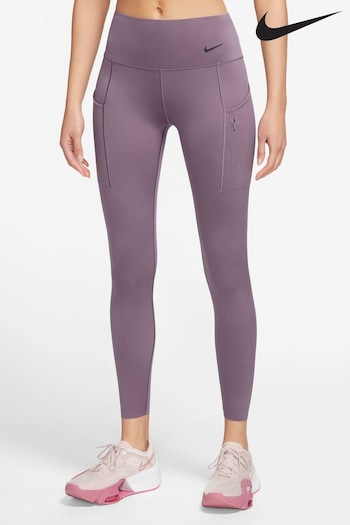 Nike monarch Purple Premium Go Firm-Support Mid-Rise 7/8 Leggings with Pockets (D61342) | £90