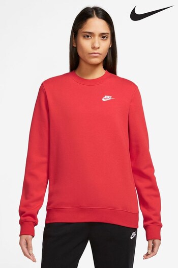 Nike Red Club Fleece Crew Sweatshirt (D61347) | £55