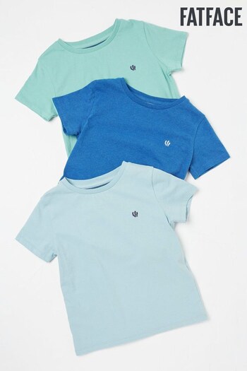 FatFace Blue Short Sleeve T-Shirts 3 Pack (D61448) | £25