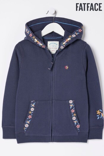 FatFace Blue Embroidered Hoodie (D61474) | £24