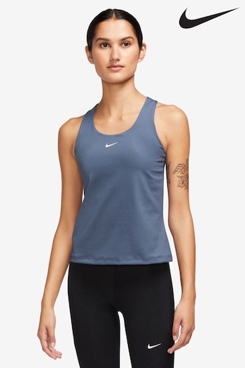 Nike Grey Medium Swoosh Support Padded Vest With Built In Sports Bra (D61496) | £23