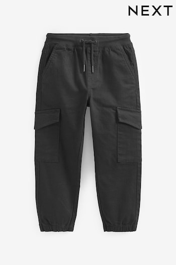 Black Cargo elastic Trousers (3-16yrs) (D61556) | £16 - £21