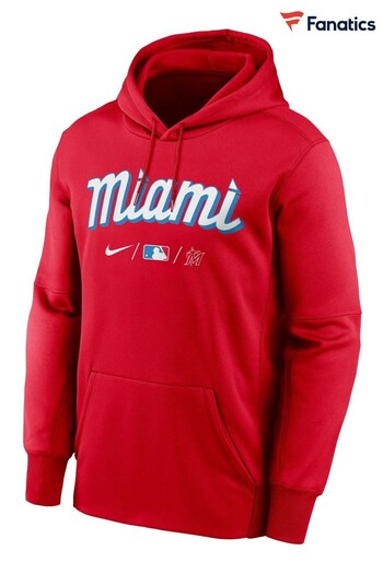 Nike Red Fanatics Miami Marlins Nike Therma City Connect Hoodie (D61563) | £65