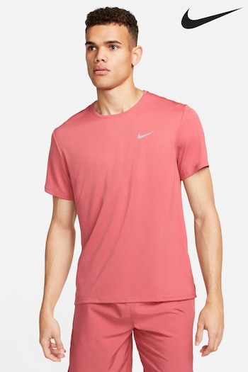 Nike Light Pink Dri-FIT Miler Running T-Shirt (D61576) | £33