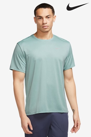 Nike Green Dri-FIT Miler Running T-Shirt (D61577) | £33