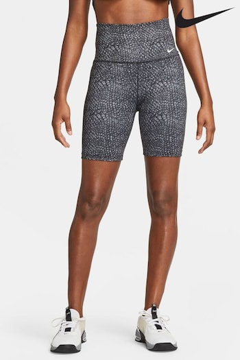 Nike Black One Dri-FIT Mid-Rise 7" All-Over-Print Shorts (D61603) | £40