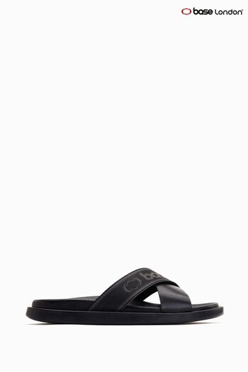 Base London Oracle Slip On Black Shiloh Sandals (D61679) | £55