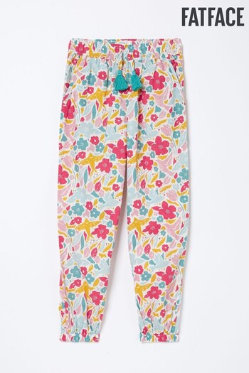 FatFace Red Blooms Cuffed Trousers (D61699) | £20