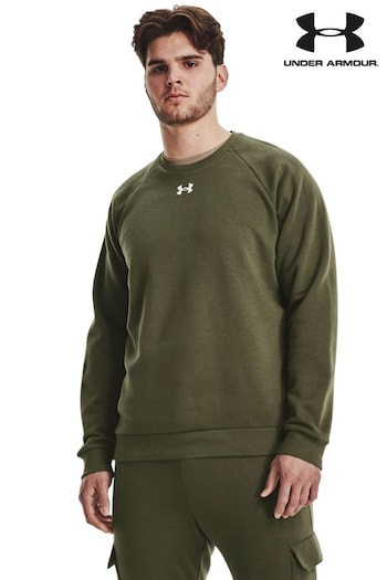 Under Armour Green Rival Crew Sweat Tops (D61897) | £49