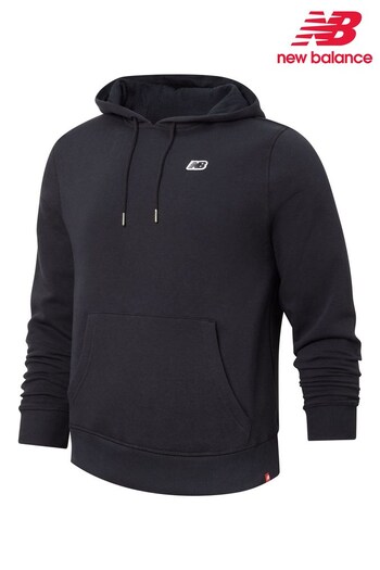 New Balance Black Small Logo Pullover Hoodie (D61943) | £60